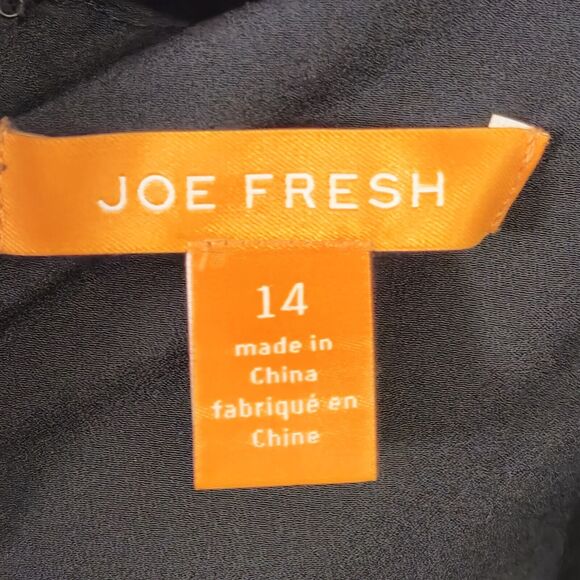 Joe Fresh Women's Dress Black Whimsigoth Cocktail Party Sparkle Feathered Sz 14 - Picture 4 of 8